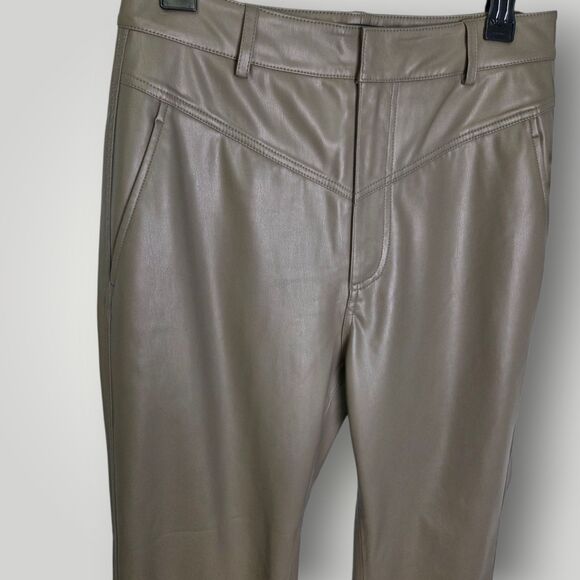 AG Adriano Goldschmied Faux Leather Pants Brown Size 28 - Picture 5 of 7